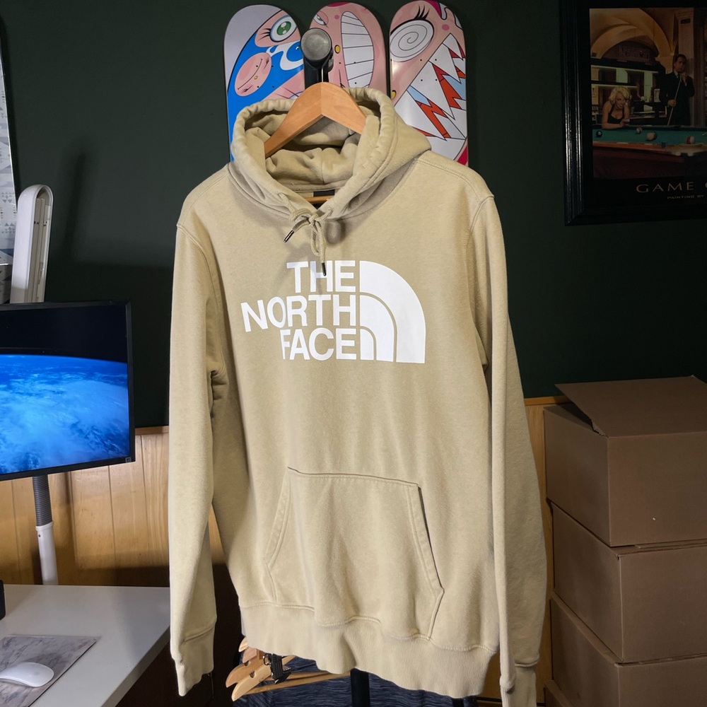 The North Face Men's Beige Hoodie size large